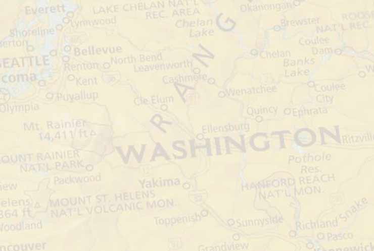 A partial map of the state of Washington